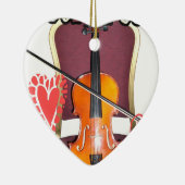 Geluid van Violin love hakuna matata valentijn Keramisch Ornament (Rechts)