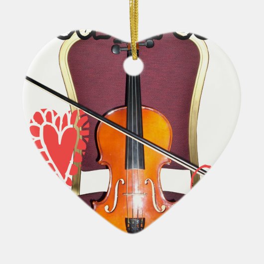 Geluid van Violin love hakuna matata valentijn Keramisch Ornament (Voorkant)