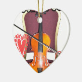 Geluid van Violin love hakuna matata valentijn Keramisch Ornament (Links)