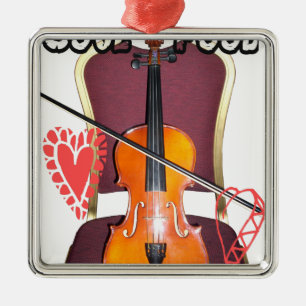 Geluid van Violin love hakuna matata valentijn Metalen Ornament
