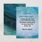 GELUIDEN VAN DE PIANO Bat Bar Mitzvah Reception Ka Kaart (Voorkant / Achterkant)