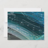 GELUIDEN VAN DE PIANO Bat Bar Mitzvah Reply Kaart (Achterkant)