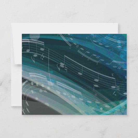 GELUIDEN VAN DE PIANO Bat Bar Mitzvah Reply Kaart (Achterkant)