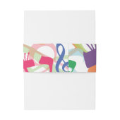 GELUIDEN VAN DE STAPbalk Mitzvah Wrap Band Uitnodigingen Wikkel (Achterkant Voorbeeld)