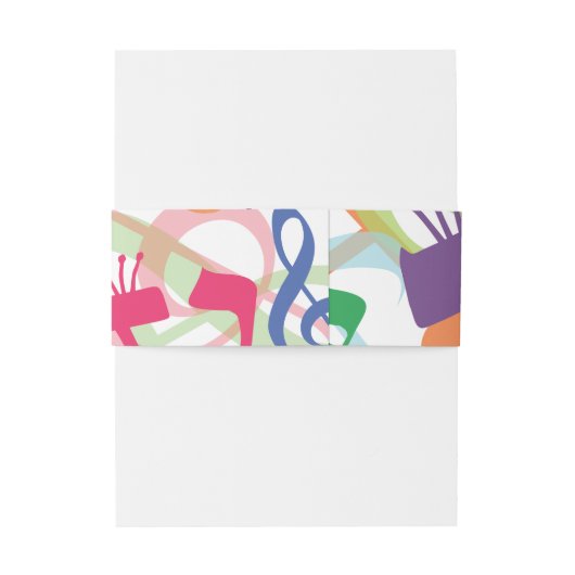 GELUIDEN VAN DE STAPbalk Mitzvah Wrap Band Uitnodigingen Wikkel (Achterkant Voorbeeld)