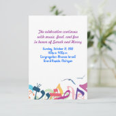 GELUIDEN VAN DE TORAH Bat Bar Mitzvah Party Card Kaart (Staand voorkant)