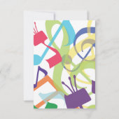 GELUIDEN VAN DE TORAH Bat Bar Mitzvah Party Card Kaart (Achterkant)