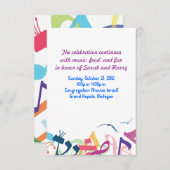 GELUIDEN VAN DE TORAH Bat Bar Mitzvah Party Card Kaart (Voorkant / Achterkant)