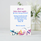 GELUIDEN VAN DE TORAH Bat Bar Mitzvah Party Card Kaart (Staand voorkant)