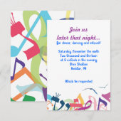 GELUIDEN VAN DE TORAH Bat Bar Mitzvah Party Card Kaart (Voorkant / Achterkant)