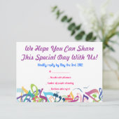 GELUIDEN VAN DE TORAH Bat Bar Mitzvah Reply Card RSVP Kaartje (Staand voorkant)