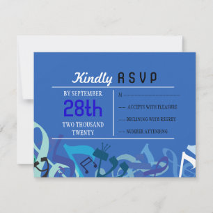 GELUIDEN VAN DE TORAH Bat Bar Mitzvah Reply Kaart