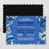 GELUIDEN VAN DE TORAH Bat Bar Mitzvah-uitnodiging Kaart (Voorkant / Achterkant)