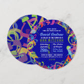 GELUIDEN VAN DE TORAH Bat Bar Mitzvah-uitnodiging Kaart (Voorkant / Achterkant)