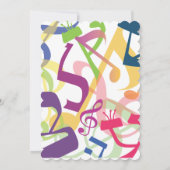 GELUIDEN VAN DE TORAH Bat Bar Mitzvah-uitnodiging Kaart (Achterkant)