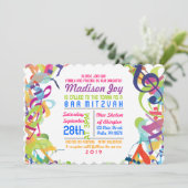 GELUIDEN VAN DE TORAH Bat Bar Mitzvah-uitnodiging Kaart (Staand voorkant)