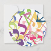 GELUIDEN VAN DE TORAH Bat Bar Mitzvah-uitnodiging Kaart (Achterkant)