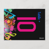 GELUIDEN VAN DE TORAH FLORAL Table Seating Card Briefkaart (Achterkant)