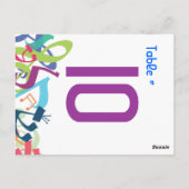 GELUIDEN VAN DE TORAH Tafelnummerkaart Briefkaart (Achterkant)