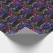 Geluiden van een blauw hart anatomische menselijke cadeaupapier (Hoek)