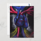 Geluiden van een Blue Heart Original Art Briefkaar Briefkaart (Voorkant / Achterkant)