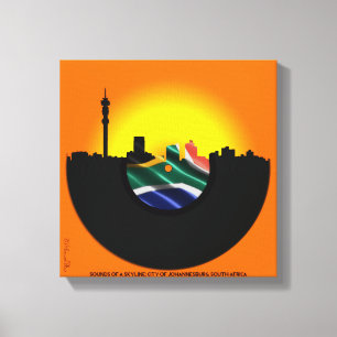 Geluiden van een Skyline: Johannesburg, Zuid-Afrik Canvas Afdruk