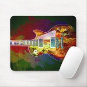 Geluiden van muziek. Kleurstofgitaar Muismat (Met muis)