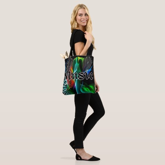 Geluiden van muziek tote bag (Op model)