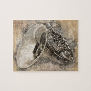 Geluiden van muziek. Trumpet Legpuzzel