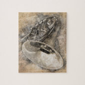 Geluiden van muziek. Trumpet Legpuzzel (Verticaal)