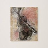 Geluiden van muziek. Violin Legpuzzel (Verticaal)