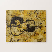 Geluiden van muziek. Violin Legpuzzel (Horizontaal)