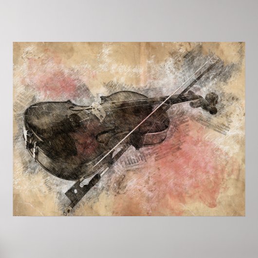 Geluiden van muziek. Violin Poster (Voorkant)