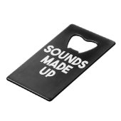 Geluiden verzonnen creditkaart flessenopener (Voorkant Gekanteld)