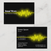 Geluidgolf - Geel en zwart Visitekaartje (Voorkant / Achterkant)