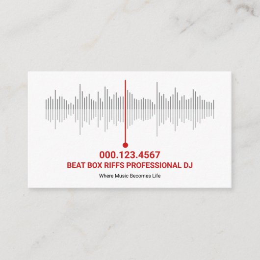 Geluidgolffrequentie Audio-ingenieur Dejay Visitekaartje (Voorkant)