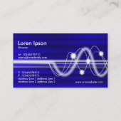 Geluidgolven - Blauwe geborstelde textuur Visitekaartje (Achterkant)