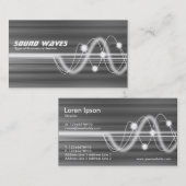 Geluidgolven - geborstelde metalen textuur visitekaartje (Voorkant / Achterkant)
