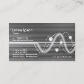 Geluidgolven - geborstelde metalen textuur visitekaartje (Achterkant)