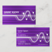 Geluidgolven - Paarse geborstelde textuur Visitekaartje (Voorkant / Achterkant)
