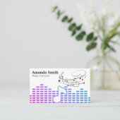Geluids equalizer | Muziekdocent Visitekaartje (Staand voorkant)