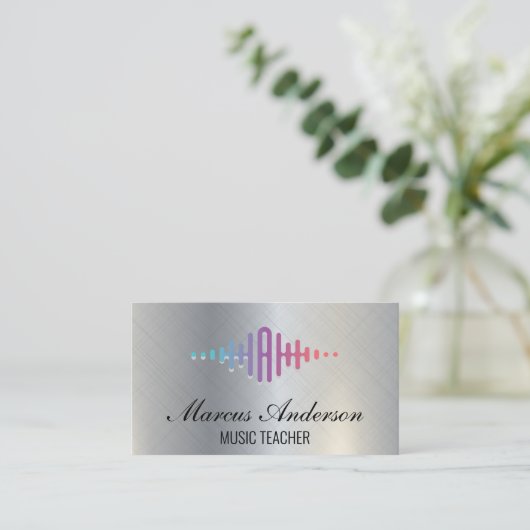 Geluids-Equalizer voor Muziek Visitekaartje (Staand voorkant)