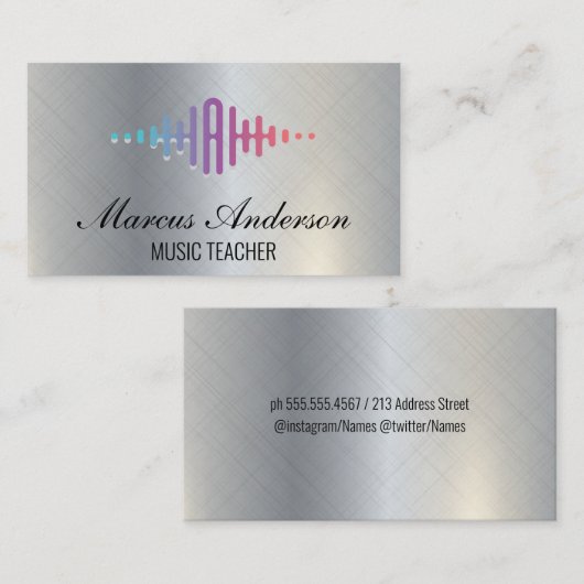Geluids-Equalizer voor Muziek Visitekaartje (Voorkant / Achterkant)