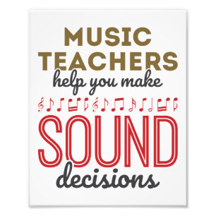 Geluidsbeslissingen voor muziekdocenten foto afdruk