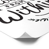 Geluidsblokken van binnen de muur poster (Hoek)