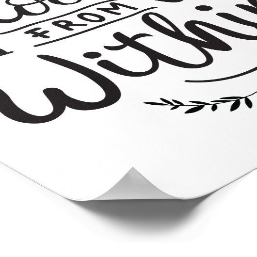 Geluidsblokken van binnen de muur poster (Hoek)