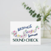 Geluidscontrole Nashville Briefkaart (Staand voorkant)