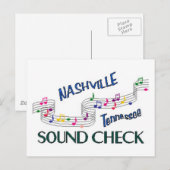 Geluidscontrole Nashville Briefkaart (Voorkant / Achterkant)