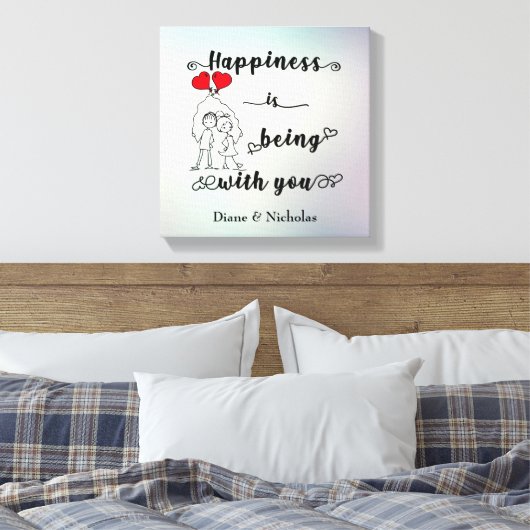 Geluidsdocumentenafdrukken Canvas Afdruk (Insitu (Slaapkamer))