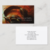 Geluidsengineer Hoofdtelefoon Close-up Visitekaartje (Voorkant / Achterkant)